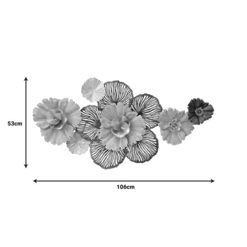 Διακοσμητικό τοίχου Jemiole Inart μέταλλο σε χρυσή-γκρι απόχρωση 106x53x9.5εκ (x1)