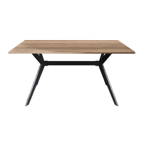 Τραπέζι Ezali pakoworld sonoma mdf με μαύρα μεταλλικά πόδια 140x80x75εκ (x1)