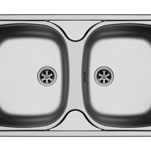 Νεροχύτης 2B Bradford pyramis 78X43.5cm Ενθετος με δύο γούρνες