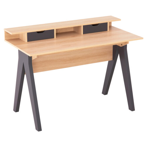 ΓΡΑΦΕΙΟ REXIN HM18290 ΜΕΛΑΜΙΝΗ ΣΕ SONAMA-ΓΚΡΙ 120x19-59x75-85,5ΥΥεκ. (x1)