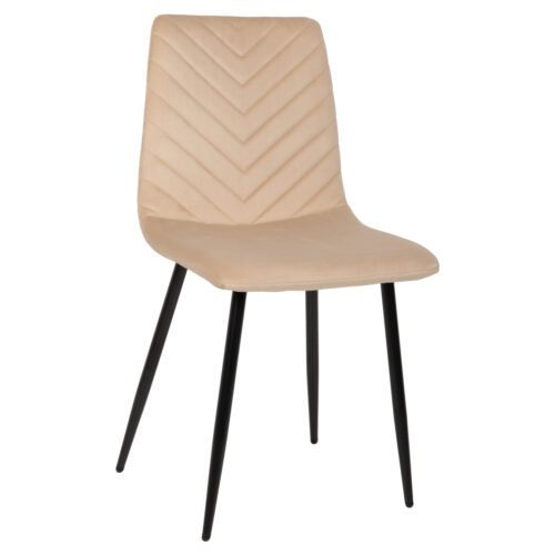 ΚΑΡΕΚΛΑ LATRELL HM8587.05 ΒΕΛΟΥΔΟ ΕΚΡΟΥ ΜΕ ΜΑΥΡΑ ΜΕΤΑΛΛΙΚΑ ΠΟΔΙΑ 43x54x88Υεκ. (x4)