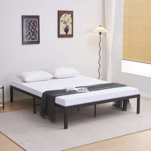 ΚΡΕΒΑΤΙ-ΥΠΟΣΤΡΩΜΑ ΔΙΠΛΟ RANTO HM696.01 ΜΕΤΑΛΛΙΚΟ ΜΑΥΡΟ ΓΙΑ ΣΤΡΩΜΑ 200x160εκ (x1)