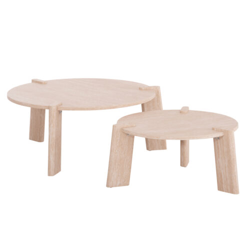 ΣΕΤ 2ΤΜΧ ΤΡΑΠΕΖΙΑ ΣΑΛΟΝΙΟΥ EQUIL HM9943.01 MDF ΜΕ ΜΕΛΑΜΙΝΗ-ΦΥΣΙΚΟ 66x66εκ + 87x87εκ (x1)