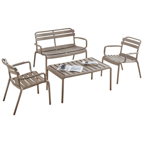 ΣΕΤ ΣΑΛΟΝΙ ΕΞΩΤΕΡΙΚΟΥ ΧΩΡΟΥ 4ΤΜΧ KORVER HM21096.04 ΠΟΛΥΠΡΟΠΥΛΕΝΙΟ ΚΑΠΟΥΤΣΙΝΟ (x1)