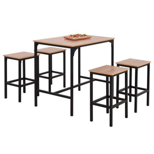 ΣΕΤ ΤΡΑΠΕΖΑΡΙΑ ΜΠΑΡ 5ΤΜΧ BOXY HM9882.01 ΜΑΥΡΟ ΜΕΤΑΛΛΟ-ΜΕΛΑΜΙΝΗ ΣΕ SONAMA (x1)