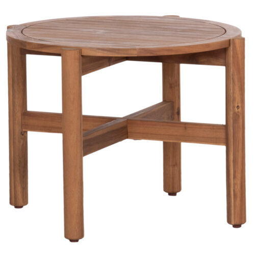 ΤΡΑΠΕΖΙ ΧΑΜΗΛΟ ΕΞ.ΧΩΡΟΥ ΣΤΡΟΓΓΥΛΟ SANJI HM6222 ΞΥΛΟ ΑΚΑΚΙΑΣ ΣΕ ΦΥΣΙΚΟ Φ66x48.5Υεκ. (x1)