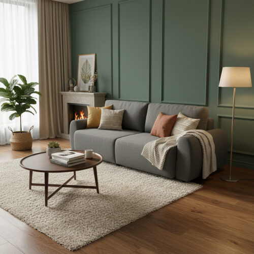 Kαναπές-κρεβάτι τριθέσιος Hungie pakoworld υφασμα γκρι 250x92x89εκ (x1)