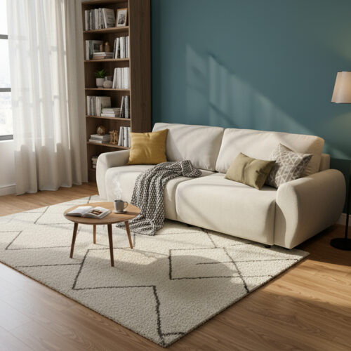 Kαναπές-κρεβάτι τριθέσιος Hungie pakoworld υφασμα μπεζ 250x92x89εκ (x1)