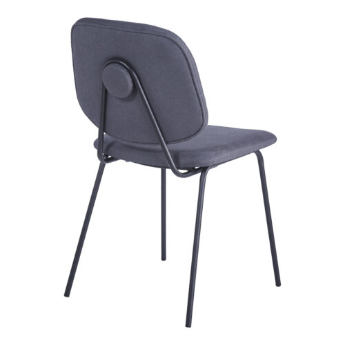 Καρέκλα Pietro I pakoworld ανθρακί ύφασμα-πόδι μαύρο μέταλλο 45x55x82.5εκ (x4)