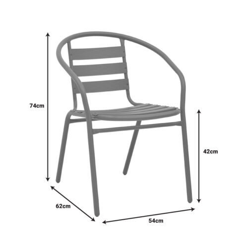 Πολυθρόνα Tade pakoworld μέταλλο σαμπανιζέ 54x58x73εκ (x1)