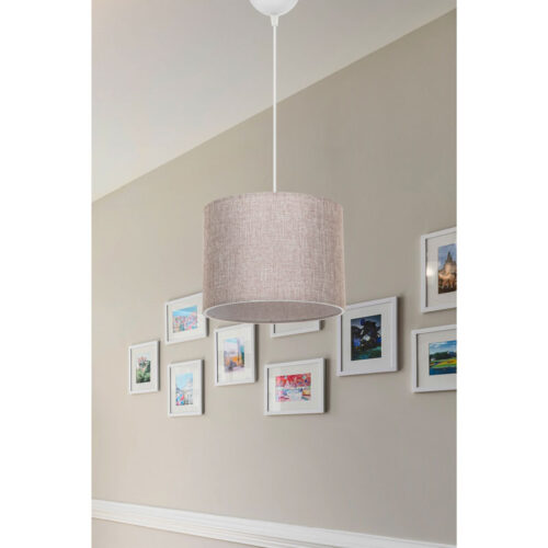 Φωτιστικό οροφής μονόφωτο PWL-1115 pakoworld Ε27 μπεζ-λευκό Φ22x16,5εκ (x1)