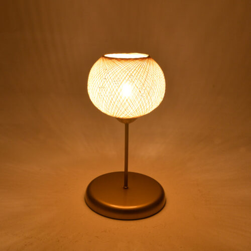 Επιτραπέζιο φωτιστικό Gaia pakoworld Ε27 μέταλλο χρυσό Φ22x37εκ (x1)