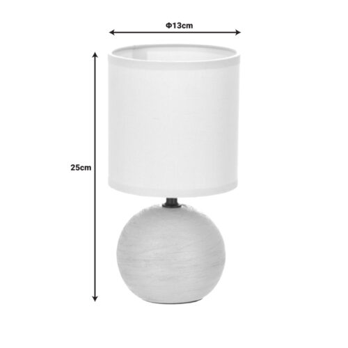 Επιτραπέζιο φωτιστικό PWL-1210 pakoworld Ε14 60W κεραμικό γκρι Φ13x25εκ (x1)