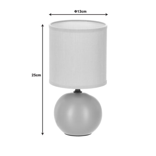 Επιτραπέζιο φωτιστικό PWL-1210 pakoworld Ε14 κεραμικό σε γκρι απόχρωση Φ13x25εκ (x1)