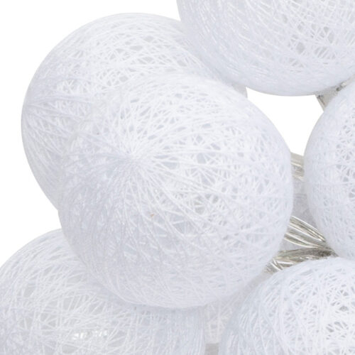 Διακοσμητικά λαμπάκια led Batoni pakoworld pvc σε λευκή απόχρωση Φ3.5x260εκ (x1)