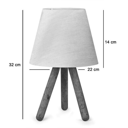 Επιτραπέζιο φωτιστικό PWL-1071 pakoworld Ε27 μπεζ -καρυδί Φ22x32εκ (x1)