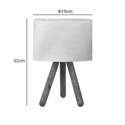 Επιτραπέζιο φωτιστικό PWL-1071 Ι pakoworld Ε27 μπεζ -καρυδί Φ19x32εκ (x1)