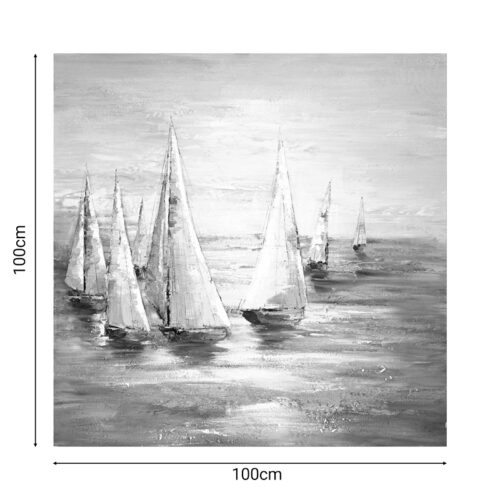 Πίνακας σε καμβά Sailer I Inart 100x3x100εκ (x1)