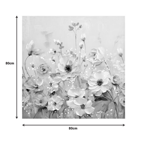 Πίνακας σε καμβά Rozy I Inart 80x3x80εκ (x1)