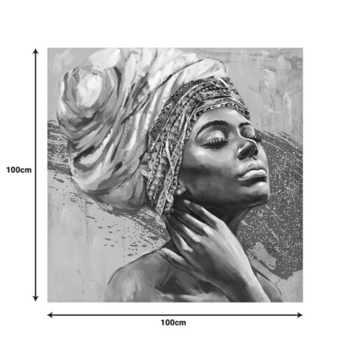 Πίνακας σε καμβά Africana 3D Inart 100x3x100εκ (x1)