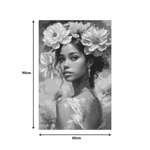 Πίνακας σε καμβά Lilibet Ι 3D Inart 60x2.5x90εκ (x1)