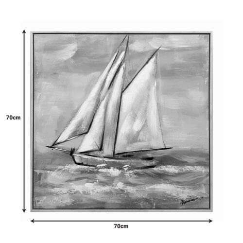 Πίνακας σε καμβά Siedo Inart με πλαίσιο 70x3.5x70εκ (x1)