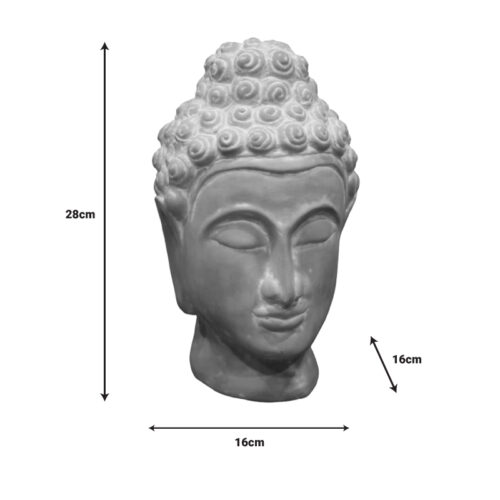 Επιτραπέζιο διακοσμητικό βούδας Rolia Inart γκρι terracotta 16x16x28εκ (x1)