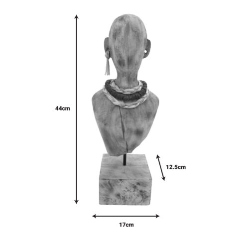 Προτομή Ebia I Inart μάνγκο ξύλο-μέταλλο σε φυσική απόχρωση 17x12.5x44εκ (x1)