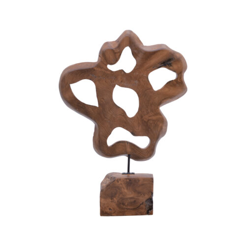 Επιτραπέζιο διακοσμητικό Strab Inart φυσικό ξύλο teak-μέταλλο 49x15x70εκ (x1)