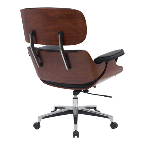 Καρέκλα γραφείου διευθυντή Kobane pakoworld μαύρο pu-βάση χρωμίου 84x75x113.5εκ (x1)