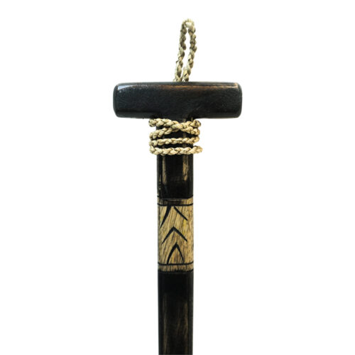 Διακοσμητικό τοίχου κουπί Boon Inart μαόνι ξύλο σε μαύρη-φυσική απόχρωση 20x3x120εκ (x1)