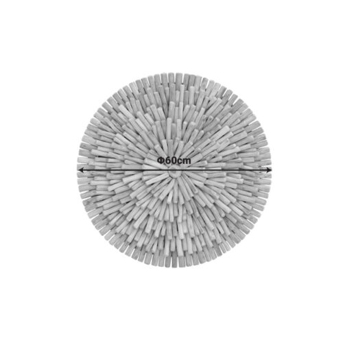 Διακοσμητικό τοίχου Decofy Inart drift ξύλο σε φυσική απόχρωση Φ60x5εκ (x1)