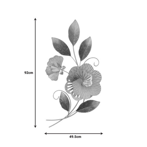 Διακοσμητικό τοίχου Lux Inart μέταλλο σε χρυσή-λευκή απόχρωση 49.5x92x7εκ (x1)