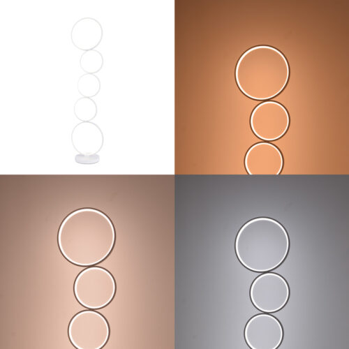 Φωτιστικό δαπέδου Chemal pakoworld led μέταλλο σε λευκή απόχρωση Φ30x130εκ (x1)