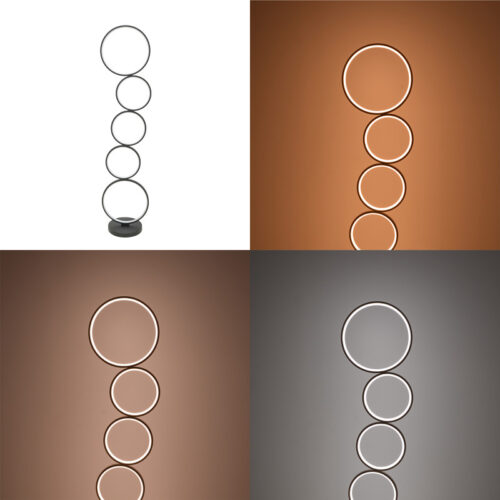 Φωτιστικό δαπέδου Chemal pakoworld led μέταλλο σε μαύρη απόχρωση Φ30x130εκ (x1)