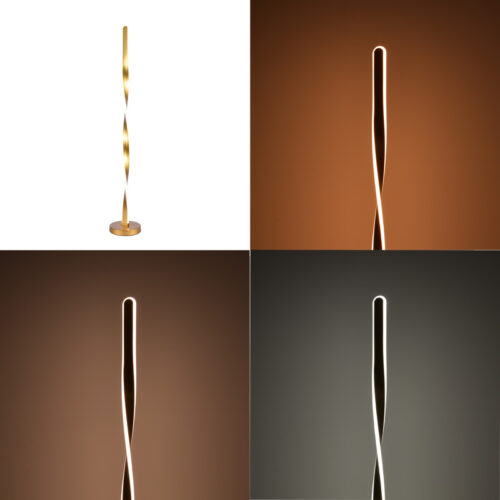 Φωτιστικό δαπέδου Pelepho pakoworld led μέταλλο σε χρυσή απόχρωση Φ20x130εκ (x1)