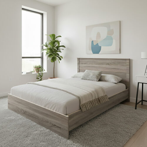 Κρεβάτι Athos pakoworld σε sonoma απόχρωση 140x200εκ (x1)