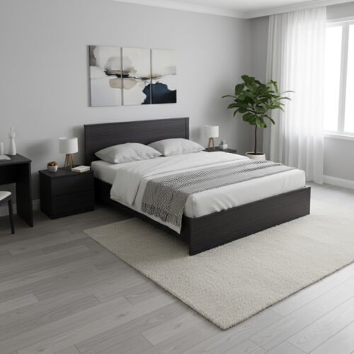 Κρεβάτι Athos pakoworld σε wenge απόχρωση 160x200εκ (x1)