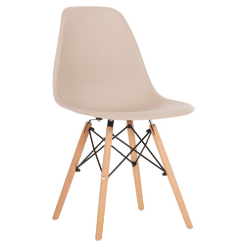 ΚΑΡΕΚΛΑ TWIST HM8460.25 ΜΕ ΞΥΛΙΝΑ ΠΟΔΙΑ ΚΑΙ ΚΑΘΙΣΜΑ PP-ΚΑΠΟΥΤΣΙΝΟ 46x50x82Υεκ. (x4)