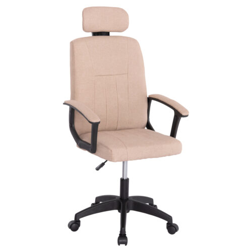 ΚΑΡΕΚΛΑ ΓΡΑΦΕΙΟΥ NIMBLE HM1199.13 ΜΠΕΖ ΥΦΑΣΜΑ-ΜΑΥΡΟΣ ΣΚΕΛΕΤΟΣ&ΒΑΣΗ 59x64x122Υεκ (x1)