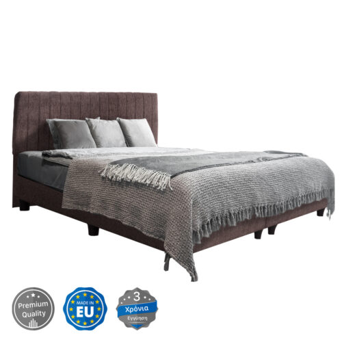 ΚΡEΒΑΤΙ ΔΙΠΛΟ LUTHER HM717.02 ΥΦΑΣΜΑ TEDDY ΚΑΦΕ--ΓΙΑ ΣΤΡΩΜΑ 160x200εκ. (x1)