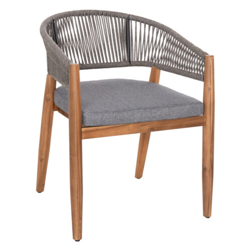 ΠΟΛΥΘΡΟΝΑ NAVAN HM6135.01 ΞΥΛΟ ΑΚΑΚΙΑΣ ΦΥΣΙΚΟ-ΣΧΟΙΝΙ NYLON ΓΚΡΙ 59x58x76Υεκ. (x4)