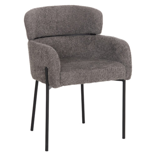 ΠΟΛΥΘΡΟΝΑ WOLF HM8583.01 ΓΚΡΙ ΥΦΑΣΜΑ ΜΠΟΥΚΛΕ ΜΕ ΜΕΤΑΛΛΙΚΑ ΠΟΔΙΑ 56x62x80Yεκ. (x2)