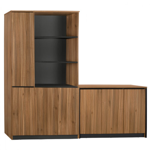 ΣΕΤ 2 ΤΜΧ ΒΙΒΛΙΟΘΗΚΗ ΓΡΑΦΕΙΟΥ ΕΠΑΓΓΕΛΜΑΤΙΚΗ ΜΕ ΝΤΟΥΛΑΠΙ SUPREME HM11370 (x1)