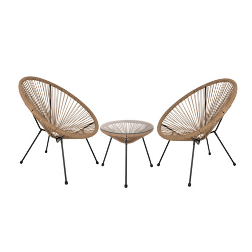 ΣΕΤ ΕΞΩΤ.ΧΩΡΟΥ 3ΤΜΧ ACAPULCO HM21111 ΤΡΑΠΕΖΙ & 2 ΠΟΛΥΘΡΟΝΕΣ ΣΕ ΜΑΥΡΟ-ΜΠΕΖ (x1)