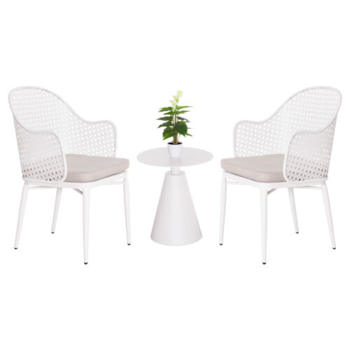 ΣΕΤ LOUNGE 3TMX ΕΞ.ΧΩΡΟΥ OREGO HM21106.02 ΑΛΟΥΜΙΝΙΟ ΣΕ ΛΕΥΚΟ (x1)