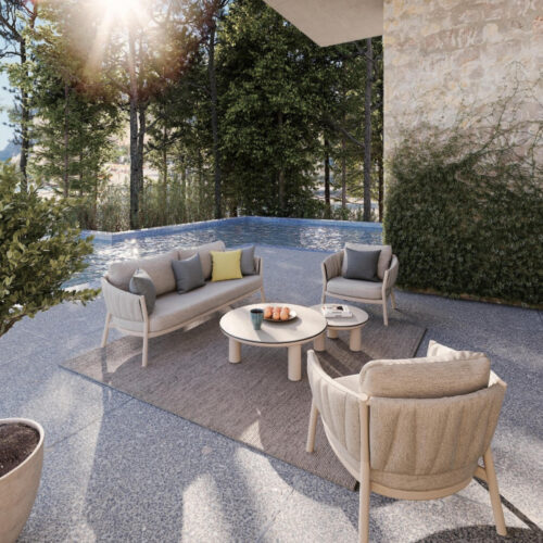 ΣΕΤ ΣΑΛΟΝΙ ΕΞ.ΧΩΡΟΥ 5ΤΜΧ SHANKS HM6206.02 ΚΡΕΜ ΑΛΟΥΜΙΝΙΟ-ΜΠΕΖ OLEFIN-3D PRINT ΓΥΑΛΙ (x1)