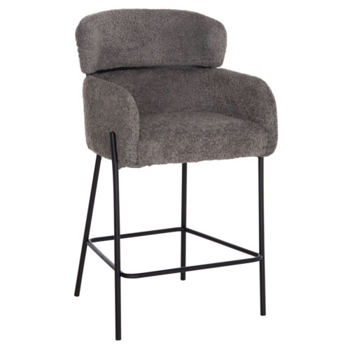 ΣΚΑΜΠΟ ΜΕΣ. ΥΨΟΥΣ WOLF HM8584.01 ΓΚΡΙ ΥΦΑΣΜΑ ΜΠΟΥΚΛΕ-ΜΕΤΑΛΛΙΚΑ ΠΟΔΙΑ 56x57x98Yεκ. (x2)