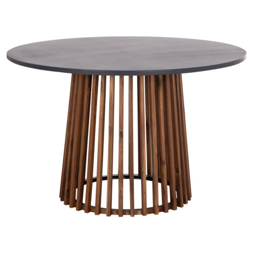 ΤΡΑΠΕΖΙ ΣΤΡΟΓΓΥΛΟ ΕΞ.ΧΩΡΟΥ CRISTOBAL HM6235 ΞΥΛΟ ΑΚΑΚΙΑΣ-CEMENT TOP Φ120x77Υεκ (x1)