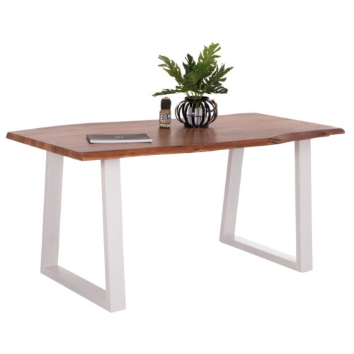 ΤΡΑΠΕΖΙ ΤΡΑΠΕΖΑΡΙΑΣ MONTANA HM8336.12 ΞΥΛΟ ΑΚΑΚΙΑΣ 4εκ.ΠΑΧΟΣ-ΛΕΥΚΑ ΠΟΔΙΑ 160X90X77Υεκ. (x1)